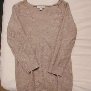 New York and company 3/4 sleeve vneck sweater